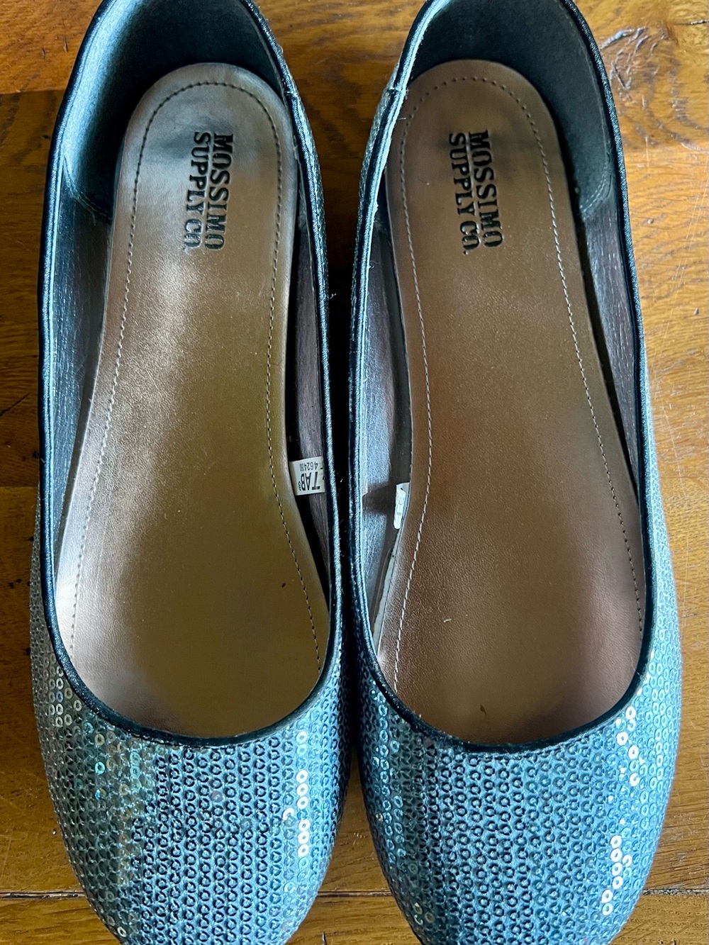 Mossimo Supply Co. Women's Silver/Pewter Sequin Flats